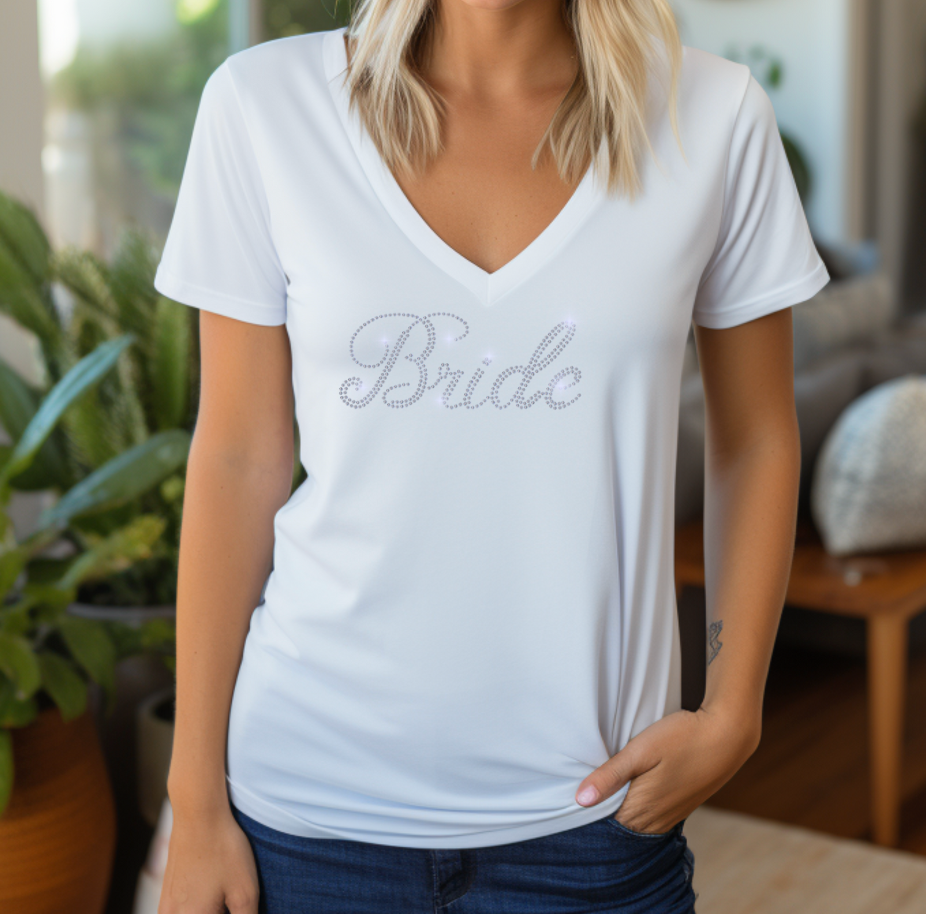 Bride Rhinestone Bachelorette T-Shirt