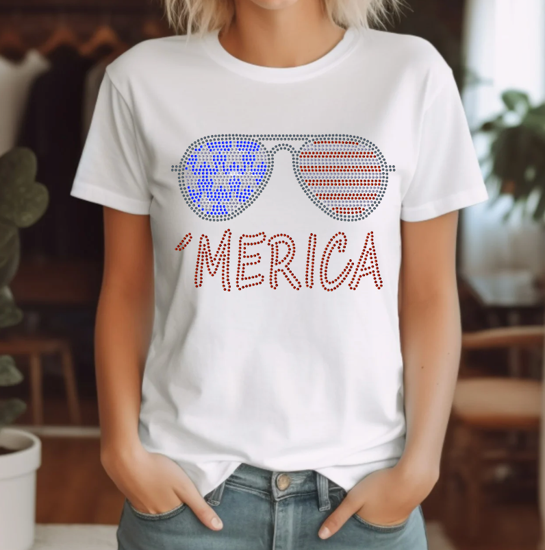 'Merica Rhinestone T-shirt