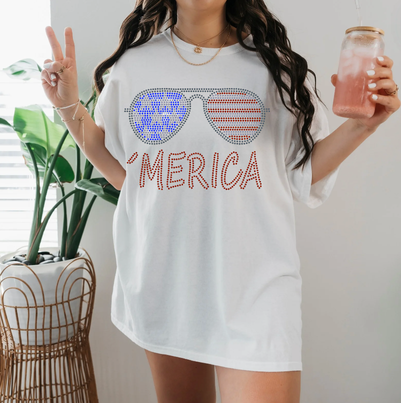 'Merica Rhinestone T-shirt